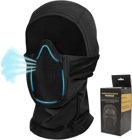 Qavctw Tactical Balaclava Mask Full Face Airsoft Mask with Mesh Mouth Guard Lightweight Breathable for Airsoft Motorcycle Snowboarding Outdoor Sports in Kuwait