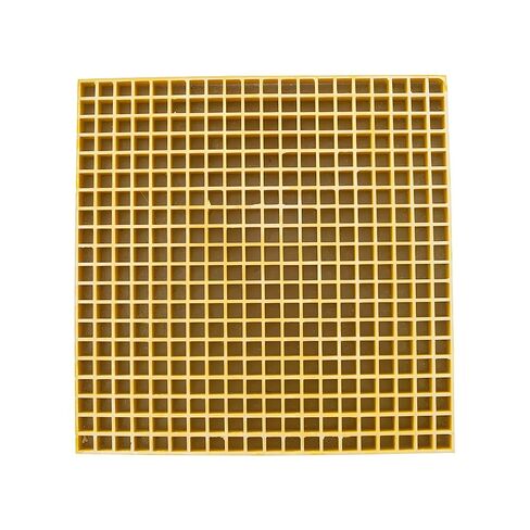 31.9"x31.9" Fiberglass Floor Grating Car Wash FRP Grating 0.5 tons Bearing Capacity Yellow in Kuwait