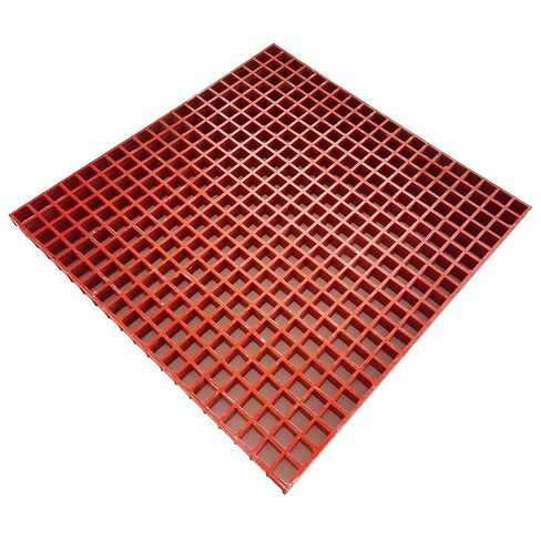 31.9"x31.9" Red FRP Grating Fiberglass Floor Grating 0.5 tons Bearing Capacity 1.5" Thickness in Kuwait