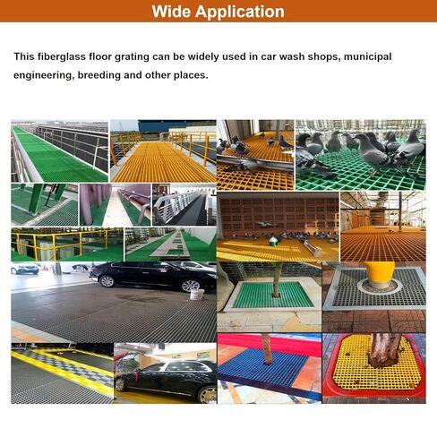 31.9"x31.9" Red FRP Grating Fiberglass Floor Grating 0.5 tons Bearing Capacity 1.5" Thickness in Kuwait