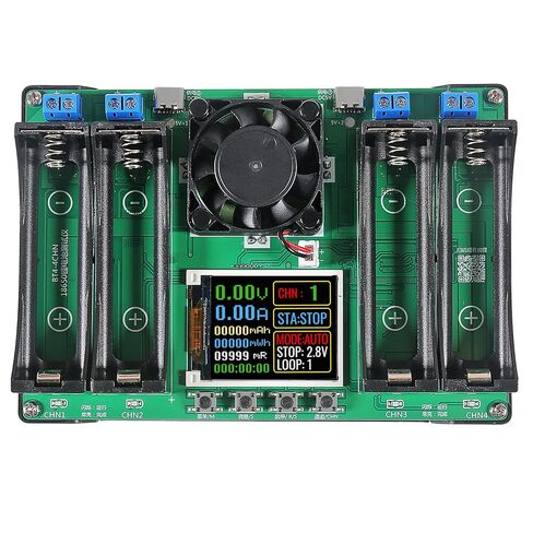 Type-C 18650 Lithium Battery 4 Channel Capacity Tester Module MAh MWh Digital Battery Power Detector Module 18650 Tester Type-C in Saudi Arabia