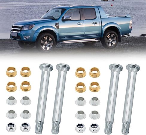 2PC Door Hinge Pin and Bushing Repair Kit Compatible With 1994-2004 Mustang 1988-2002 Continental 1982-2011 Town Car 2003-2005 Aviator & Multiple Models Replaces 703-270 38438 in Kuwait