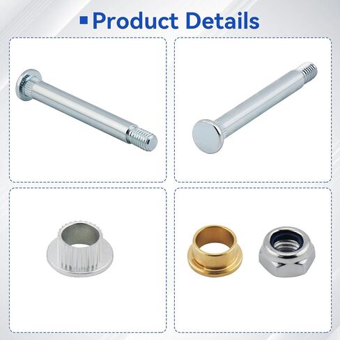 2PC Door Hinge Pin and Bushing Repair Kit Compatible With 1994-2004 Mustang 1988-2002 Continental 1982-2011 Town Car 2003-2005 Aviator & Multiple Models Replaces 703-270 38438 in Kuwait