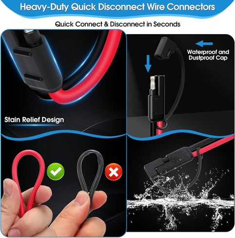 Trolling Motor Plug MKR-12 & 14367-6 – Heavy-Duty Quick Disconnect Wire Connectors, 2-Wire 10-Gauge, 3 Plugs for Two Devices, Secure Battery Quick Connect and Trolling Motor Quick Connect in Saudi Arabia