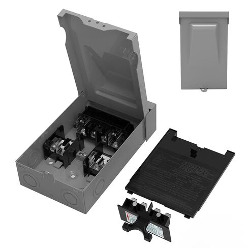 صندوق فصل تيار متردد غير منصهر بقدرة 240 فولت تيار متردد 60 أمبير، حاوية معدنية خارجية مقاومة للماء مع مفتاح سحب - للتدفئة والتهوية وتكييف الهواء التجارية المنزلية والخفيفة، ووحدات التكثيف وأنظمة تكييف الهواء - مدرجة في قائمة UL in Kuwait