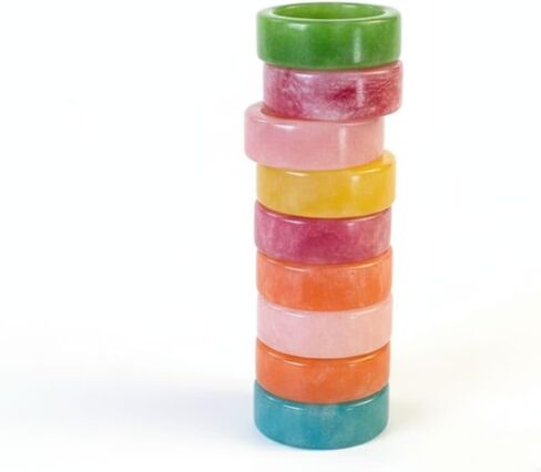 حلقة منديل من الراتنج مع زخارف طاولة لامعة لحفلات الزفاف وحفلات الزفاف وحفلات الزفاف وعيد الميلاد وحفلات العشاء (متعددة، عبوة من 12 قطعة) in Kuwait