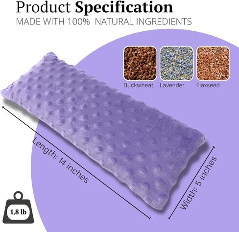 وسادة تسخين من مومو قابلة للاستخدام في الميكروويف - وسادة تسخين في الميكروويف برائحة اللافندر لتخفيف الألم والتشنجات وآلام العضلات والمفاصل والرقبة والكتف وآلام الظهر، حزمة حرارية رطبة مضغوطة دافئة (الخزامى) in Kuwait