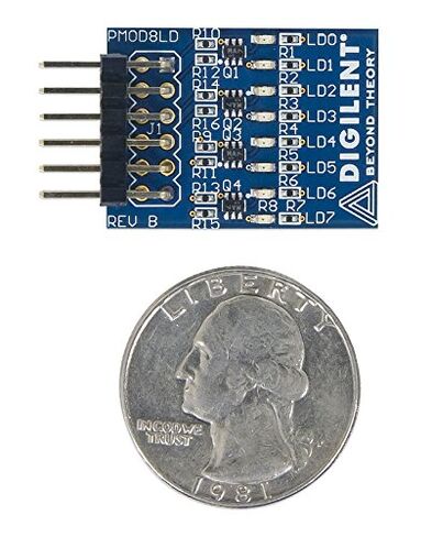 Digilent Pmod 8LD: ثمانية مصابيح LED خضراء عالية السطوع in Kuwait