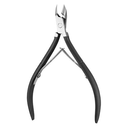 Stainless Steel Nail Cutter Scissor Nippers Function Cuticle Pusher Remover Nail Art Care Tool Kit(Black) in Saudi Arabia
