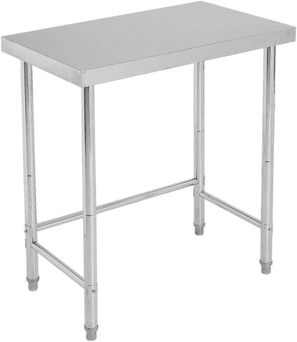 PrecisionAuto 18x32 بوصة NSF طاولة عمل من الفولاذ المقاوم للصدأ، طاولة إعداد تجارية شديدة التحمل مع قاعدة مفتوحة، طاولة مرافق مقاومة للصدأ للمطبخ، المطعم، المرآب، الاستخدام الداخلي/الخارجي in Kuwait