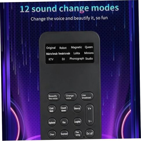Mini Voice Changer Portable Voice Changing Modulator Device with 12 Voice Changes,(.), Black in Saudi Arabia