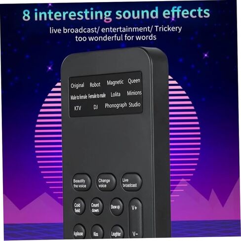Mini Voice Changer Portable Voice Changing Modulator Device with 12 Voice Changes,(.), Black in Saudi Arabia