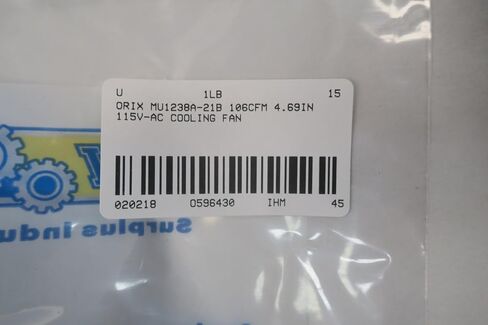 ORIX MU1238A-21B 106CFM 4.69IN 115V-AC COOLING FAN D596430 in Saudi Arabia