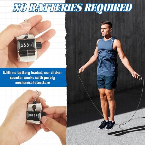 20 Pack Clicker Counter, Metal Hand Tally Counter Clicker, 4 Digit Mechanical Palm Pitch Counter Clicker for Counting Numbers Golf Sports Events Office Stadium in Kuwait