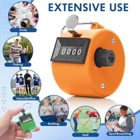 Kingdder 40 Pcs Handheld Tally Counter, 4 Digit Number Clicker Counter, Metal Hand Mechanical Register for Coaching, Knitting, People, Golf and Row in Saudi Arabia