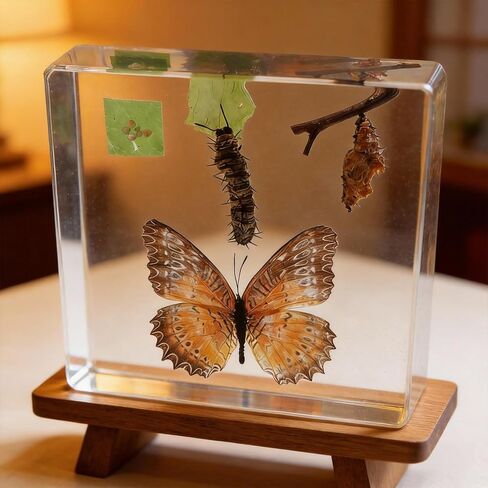 9 Pcs Taxidermy Insects in Resin Blocks,Real Bug Specimens Set for Science Lab Kit, Unique Taxidermy Spider Bee Moth Beetle Display Supplies Paperweights Insect Collector Home Decor(1.5 X 1.5 X 0.6In) in Saudi Arabia