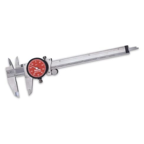 Starrett Starrett 120 سلسلة قرص من الفولاذ المقاوم للصدأ مع برغي قفل وحقيبة بلاستيكية ملائمة - وجه أحمر، نطاق 0-6 بوصة، تخرج .001 بوصة، دقة .001 بوصة - R120A-6 in Saudi Arabia