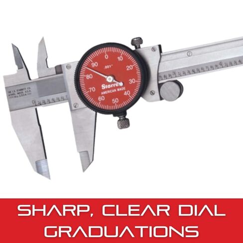 Starrett Starrett 120 سلسلة قرص من الفولاذ المقاوم للصدأ مع برغي قفل وحقيبة بلاستيكية ملائمة - وجه أحمر، نطاق 0-6 بوصة، تخرج .001 بوصة، دقة .001 بوصة - R120A-6 in Saudi Arabia