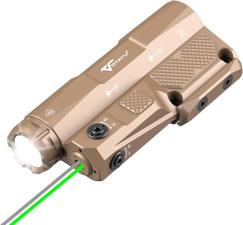 VOTATU MDL-IG 3000 Lumens Tactical Flashlight Laser Combo for Rifle, Green Laser/Light/IR Laser Sight Built-in Pressure Pad Switch, Compatible with M-LOK & Picatinny Rail in Saudi Arabia