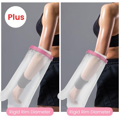 أغطية مصبوبة مقاومة للماء من CIVJET لذراع الدش للبالغين، حمالة الذراع للسباحة/الاستحمام بعد الجراحة، حمام قصير ودش وواقي غطاء للجروح، لوازم تعافي أكمام اليد/المعصم المكسورة، وردي in Kuwait