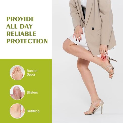 موليسكين للأقدام، وسادات لاصقة من موليسكين، رقعة جلد الشامة للبثور والأحذية وأصابع القدم والكعب | تعمل الوسادات الشريطية لمنع ظهور البثور على تقليل الاحتكاك - على شكل نصف قمر، 20 ورقة (إجمالي 40 قطعة) in Kuwait