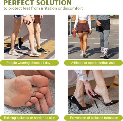 موليسكين للأقدام، وسادات لاصقة من موليسكين، رقعة جلد الشامة للبثور والأحذية وأصابع القدم والكعب | تعمل الوسادات الشريطية لمنع ظهور البثور على تقليل الاحتكاك - على شكل نصف قمر، 20 ورقة (إجمالي 40 قطعة) in Kuwait