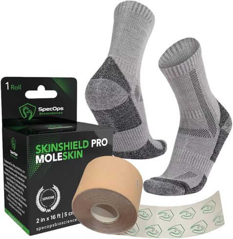 مجموعة أقدام جاهزة للمشي - جلد مولي من الدرجة العسكرية + زوجان من الجوارب المصنوعة من صوف ميرينو للمشي لمسافات طويلة والركض والأميال الطويلة in Kuwait