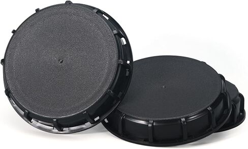 6" Solid Cap W/Gasket for IBC Tote, IBC Tote Water Tank Cover, 1 Pack Leak-Proof Design Plastic IBC Tank Adapter Storage Cap for Chemical Food and Industrial Storage, Black1Pcs in Kuwait