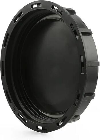 6" Solid Cap W/Gasket for IBC Tote, IBC Tote Water Tank Cover, 1 Pack Leak-Proof Design Plastic IBC Tank Adapter Storage Cap for Chemical Food and Industrial Storage, Black1Pcs in Kuwait