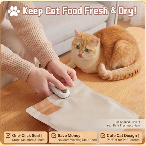 سدادة الأكياس، 2 في 1 حقيبة صغيرة قابلة لإعادة الشحن مع قاطع ومغناطيس، سدادة حرارية صغيرة للوجبات الخفيفة، آلة ختم صغيرة التصميم محمولة للمطبخ مع حقيبة وجبات خفيفة لطيفة (رمادي) in Kuwait