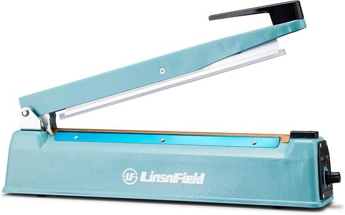 Commercial Bag Sealers 12 inch, 2mm Sealing Width Iron Impulse Sealer, Heavy Duty Manual Shrink Wrap Heat Sealer Machine with 1 Replacement Kits 2 Fuses, Blue in Kuwait