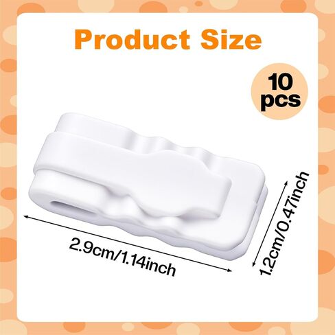 10-Pack Vacuum Bag Sealing Clips, Reusable Plastic Clips for Compressing and Storing Clothes & Food Candy Bags in Saudi Arabia