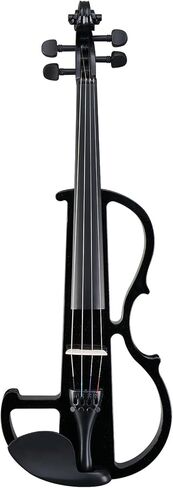 4/4 Electric Violin, Full Size Acoustic Silent Electric Violin for Beginner Adults Teens with Ebony Fittings, Case, Bow, Headphone, Rosin and Extra String (Black) in Kuwait