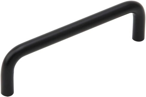 سيلفرلاين P5101/ P5102/ P5103 سلك صلب يسحب مقابض خزانة صغيرة للغاية لسحب درج الخزانة (10، أسود غير لامع، مراكز 3-15/16 بوصة (100 مم)) in Kuwait