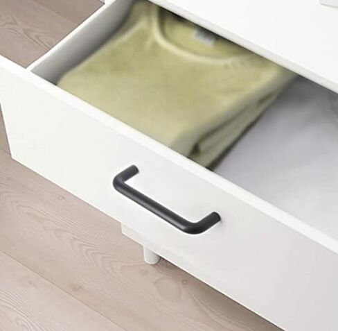 سيلفرلاين P5101/ P5102/ P5103 سلك صلب يسحب مقابض خزانة صغيرة للغاية لسحب درج الخزانة (10، أسود غير لامع، مراكز 3-15/16 بوصة (100 مم)) in Kuwait