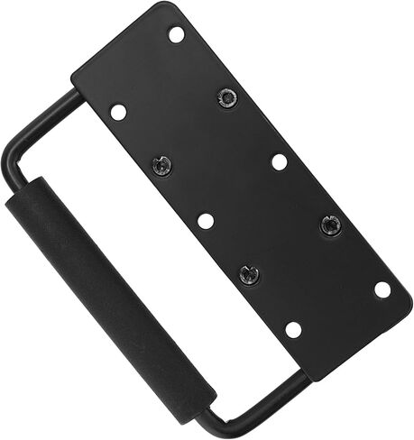 12 Pack 124mm Spring Loaded Case Handle, Folding Pull Handle, Surface Mount Chest Handles with Rubber Grip, Heavy Duty Chest Handle for Flight Case, Speaker, Cabinet, Black in Saudi Arabia