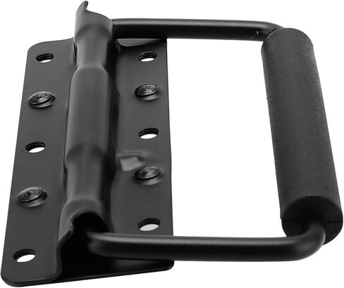 12 Pack 124mm Spring Loaded Case Handle, Folding Pull Handle, Surface Mount Chest Handles with Rubber Grip, Heavy Duty Chest Handle for Flight Case, Speaker, Cabinet, Black in Saudi Arabia
