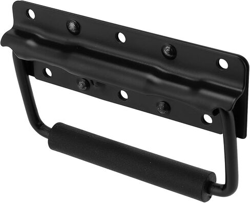 12 Pack 124mm Spring Loaded Case Handle, Folding Pull Handle, Surface Mount Chest Handles with Rubber Grip, Heavy Duty Chest Handle for Flight Case, Speaker, Cabinet, Black in Saudi Arabia