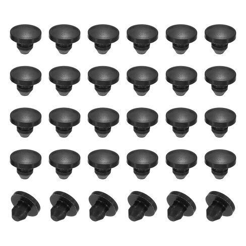 3.5mm Diameter Silicone Round Snap, 30 Pcs in Type Locking Furniture Hole Plug Button Protective Cover Cap Head Fit for 2.5-3.5mm Hole for Seal Bulkhead Cylinder Hole, Black in Saudi Arabia