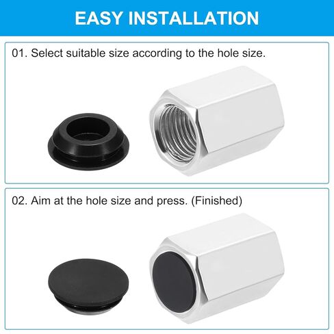 3.5mm Diameter Silicone Round Snap, 30 Pcs in Type Locking Furniture Hole Plug Button Protective Cover Cap Head Fit for 2.5-3.5mm Hole for Seal Bulkhead Cylinder Hole, Black in Saudi Arabia