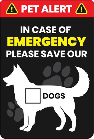 Pet Safety Emergency Decal | 4-Pack Durable and Weatherproof Vinyl Save Our Pets Alert Stickers For Dogs, Cats, Birds, Fish, Rabbits and Reptiles, 4 x 6 Inches (BIRD) in Kuwait