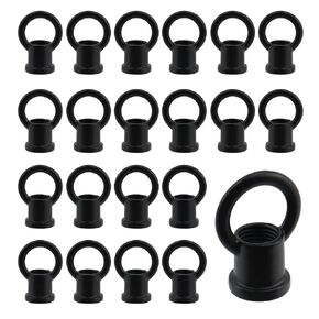 Antrader Ceiling Hook Ring, M10 Chandelier Lamp Connectors, 20Pcs Pendant Light Hanging Eye Nut for Light Fixture,Black in Kuwait