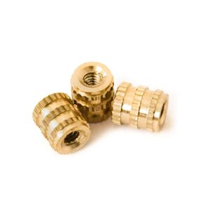 [منتجات J&J] إدراج نحاسي M2، 5 مم (الطول)، خيط أنثى، نوع قالب الحقن أو الضغط، 100 قطعة in Kuwait