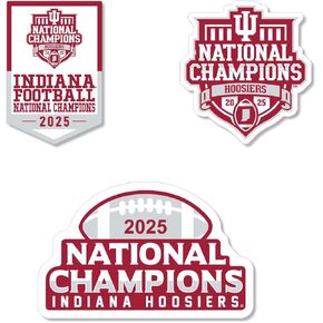Indiana Hoosiers 2025 NCAA Football National Champions Large Auto Magnet Set, 3 Pack Durable Magnets – Two 6" and One 3" in Saudi Arabia