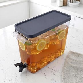 2 Gallon Slim Acrylic Fridge Dispenser Gray BPA Free Drink Dispenser for Indoor Outdoor Use in Saudi Arabia