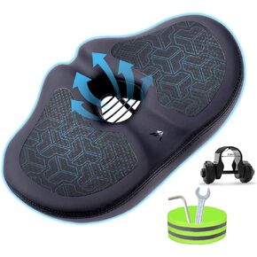 Wide Bicycle Seat, Noseless Bike Seat Cushion with Ventilation & Memory Foam – Oversized Waterproof Bike Saddle for Men & Women, Perfect for Electric Bike, Stationary & Cruiser Bikes in Saudi Arabia