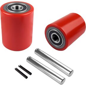 زوج من طقم استبدال عجلات تحميل البليت جاك - 3 بوصة × 3.75 بوصة (74.5 مم × 93 مم) مداس من البولي يوريثين مع محامل مثبتة مسبقًا بمعرف 20 مم، يتضمن محاور ودبابيس in Kuwait