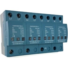 4P Surge Protector 100KA، صواعق التيار T1+T2، 220V 275V - 440V، كابينة التوزيع، تركيب السكك الحديدية Din (4P 385V) in Kuwait