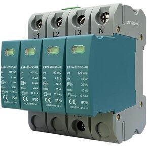 4P AC Surge Protector T1+T2, 3 phase 220V 320V 385V 440V, SPD Protection Device with alarm contact(4P 440V,With RC) in Saudi Arabia