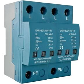 2P Surge Protector 100KA، Arrester T1+T2، AC SPD 220V 275V - 440V، كابينة التوزيع، تركيب السكك الحديدية Din (2P 275V، مع RC) in Saudi Arabia